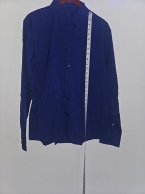 Men's Long-Sleeve Dress Shirt in Deep Blue